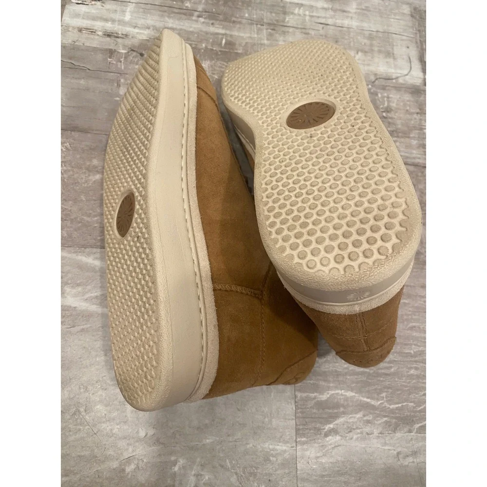UGG Cali Sneaker Mens Size 11 Chestnut Brown Excellent Lace Up Suede Mid Top